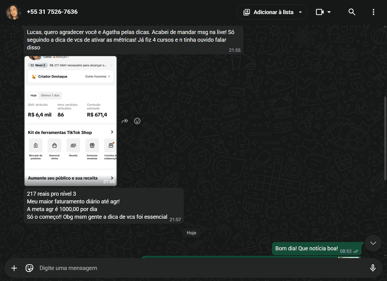 Depoimento da Julia