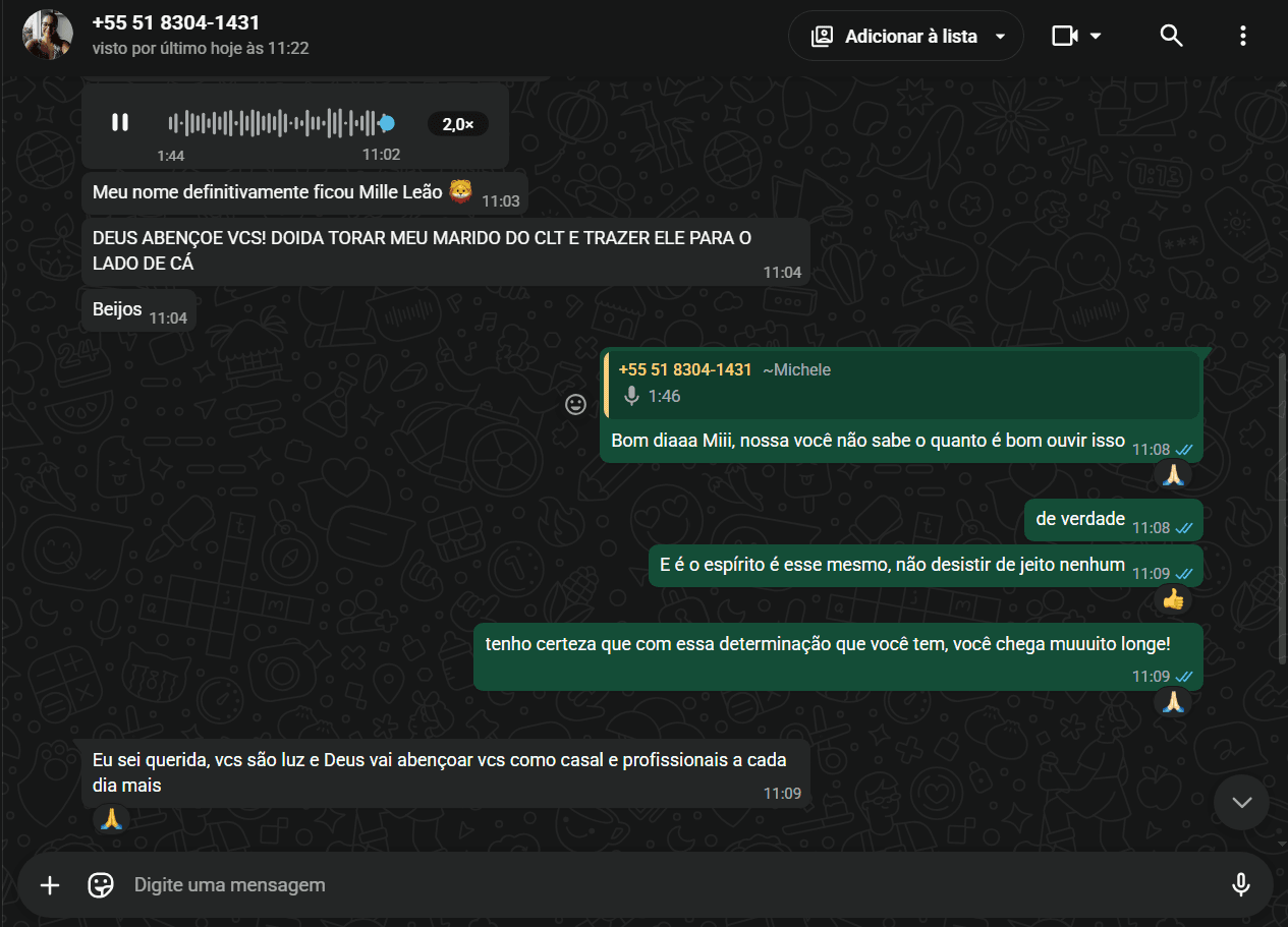 Depoimento da Michele