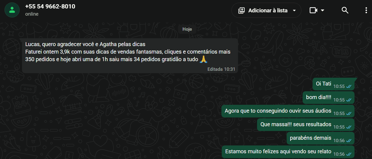 Depoimento da Tati Borges